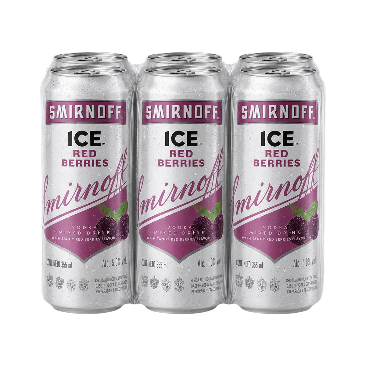SMIRNOFF - Bebida Alcohólica Smirnoff Ice Red Berries Sixpack Lata 355 mL