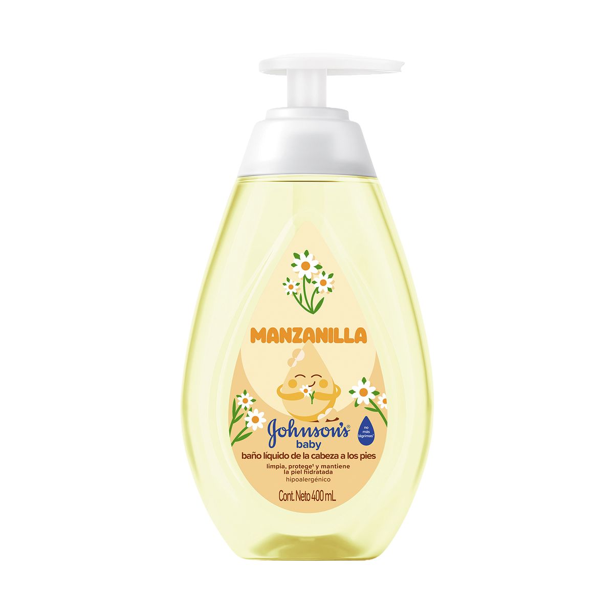 JOHNSONS BABY - Baño Líquido Johnson's Baby Manzanilla de Pies a Cabeza Envase 400 mL