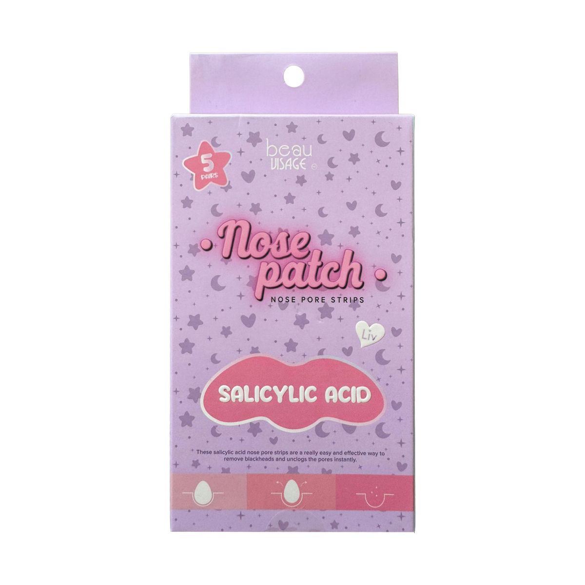 BEAU VISAGE - Parches para Nariz Beau Visage Ácido Salicílico Caja 5 Und