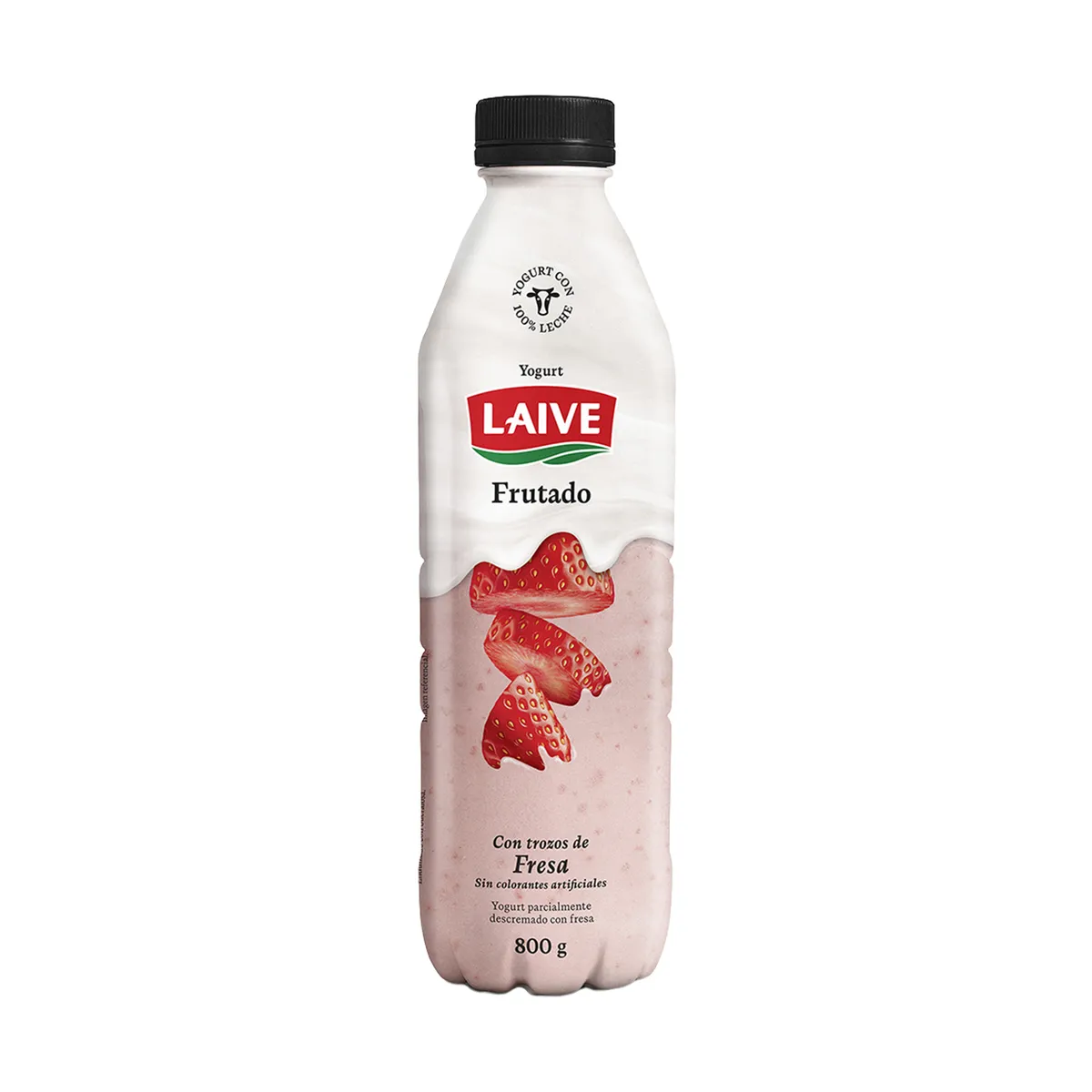 LAIVE - Yogurt Frutado Laive Fresa Botella 800 g
