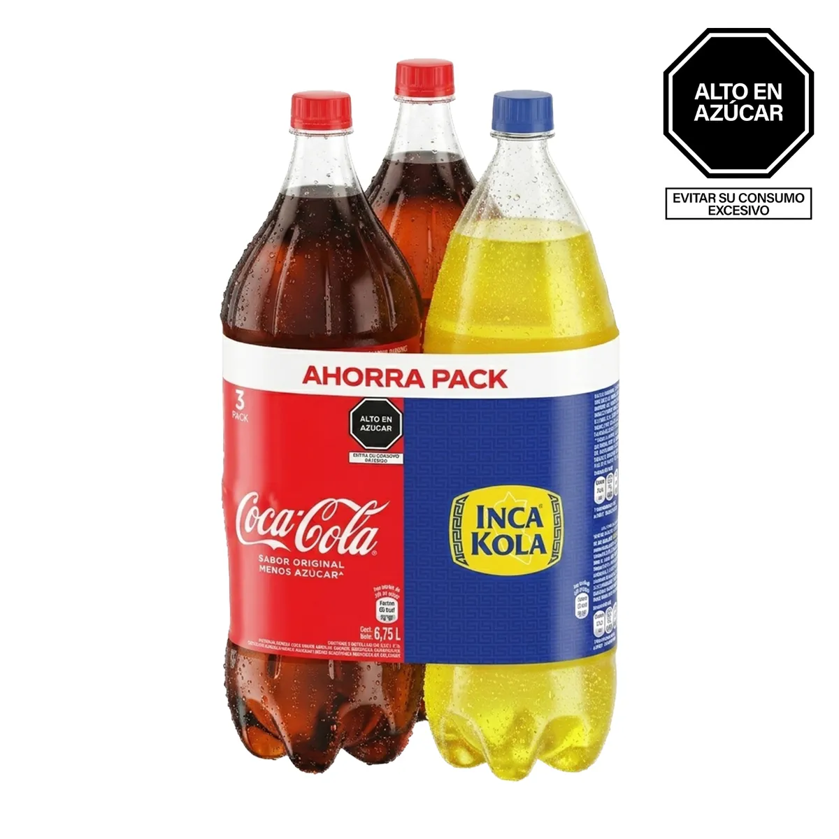 COCA COLA - Pack Gaseosas 2 Coca-Cola 2.25 L + 1 Inca Kola 2.25 L