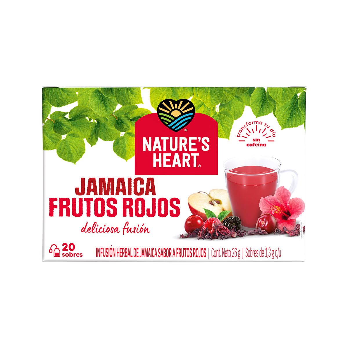 NATURES HEART - Infusión Nature's Heart Jamaica Frutos Rojos Caja 20 Sobres