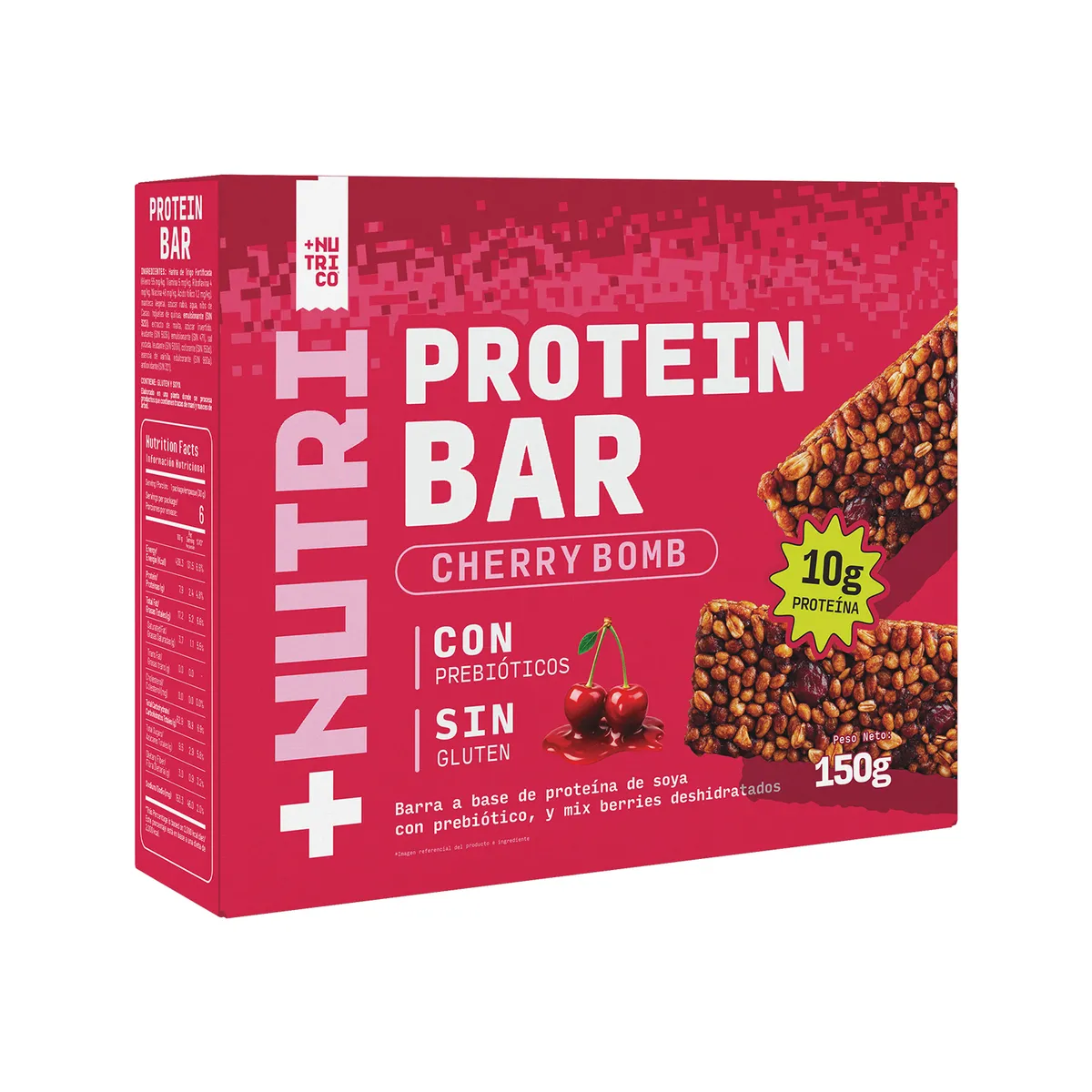NUTRICO - Barra de Proteína Nutrico Cherry Bomb Caja 150 g