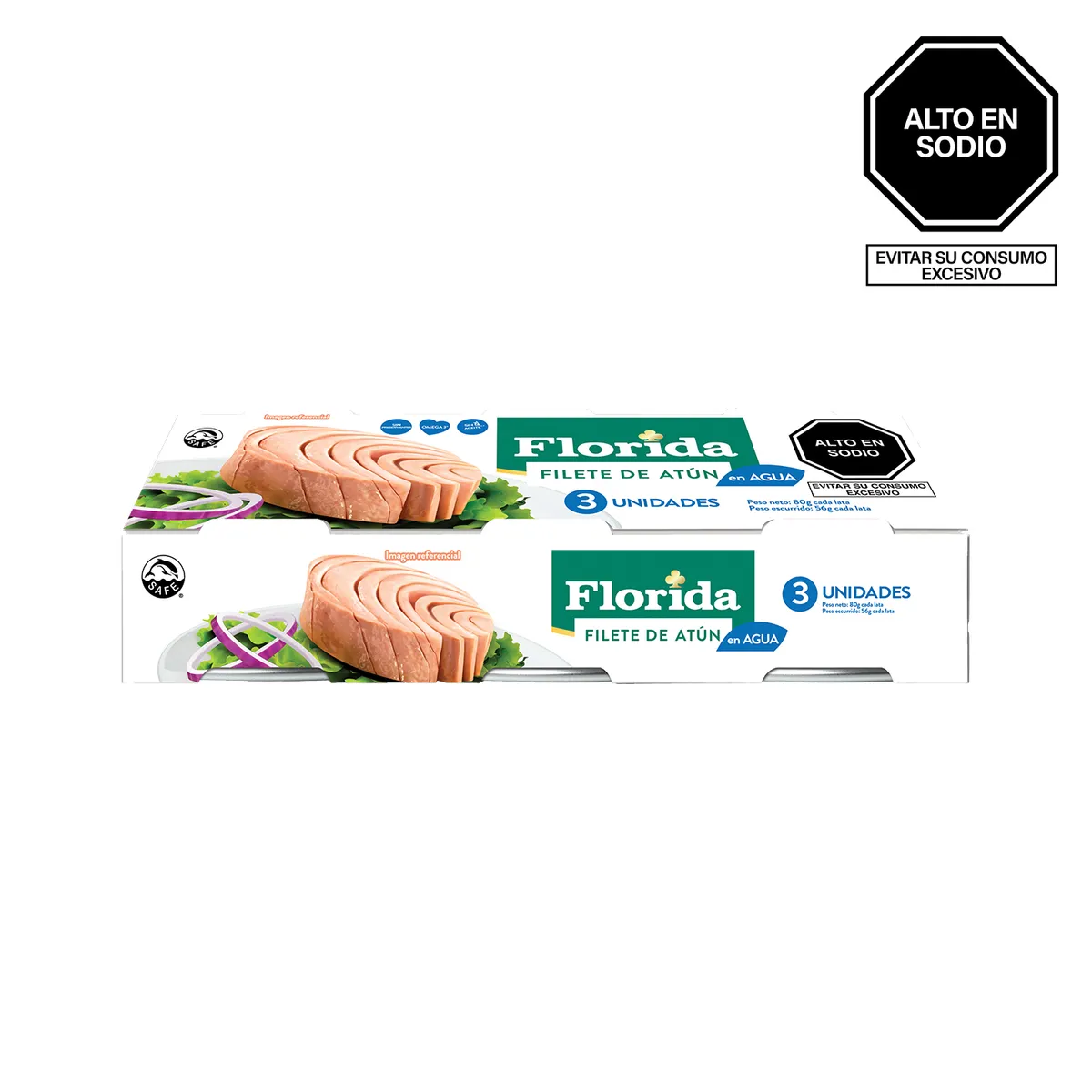 FLORIDA - Filete de Atún Florida en Agua Pack 3 Und