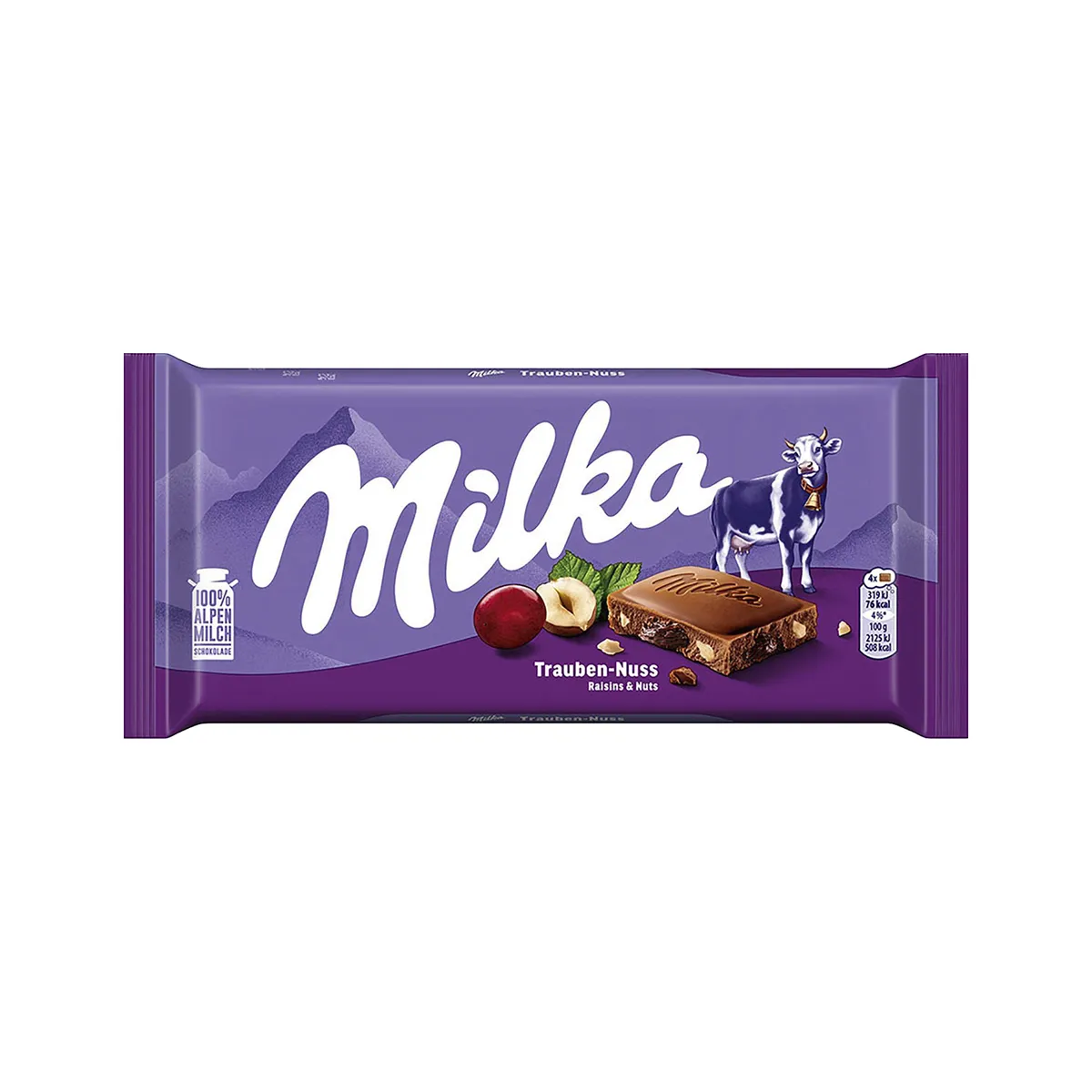 MILKA - Chocolate Milka Pasas Avellanas Empaque 90 g