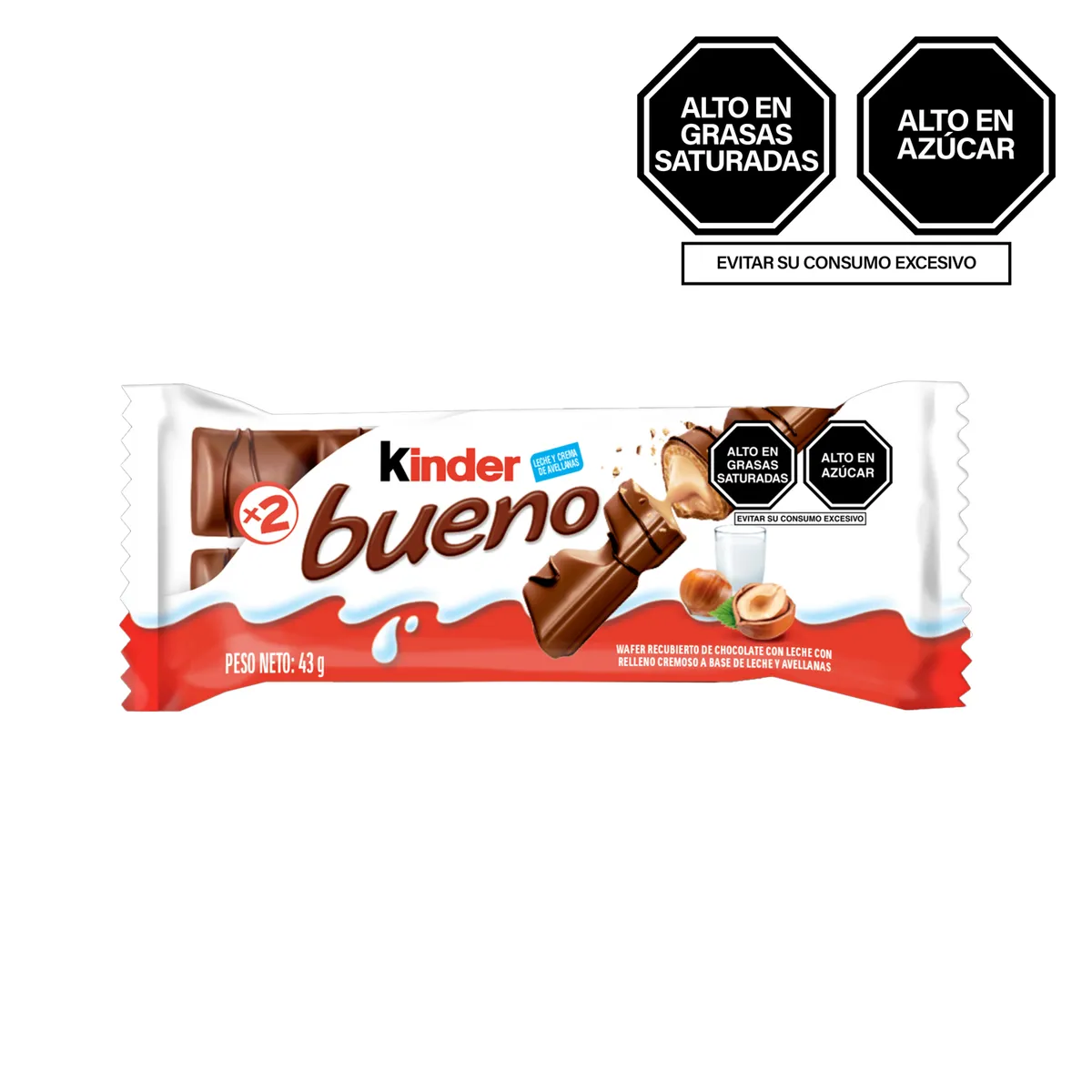 KINDER - Chocolate Kinder Bueno Empaque 2 Und
