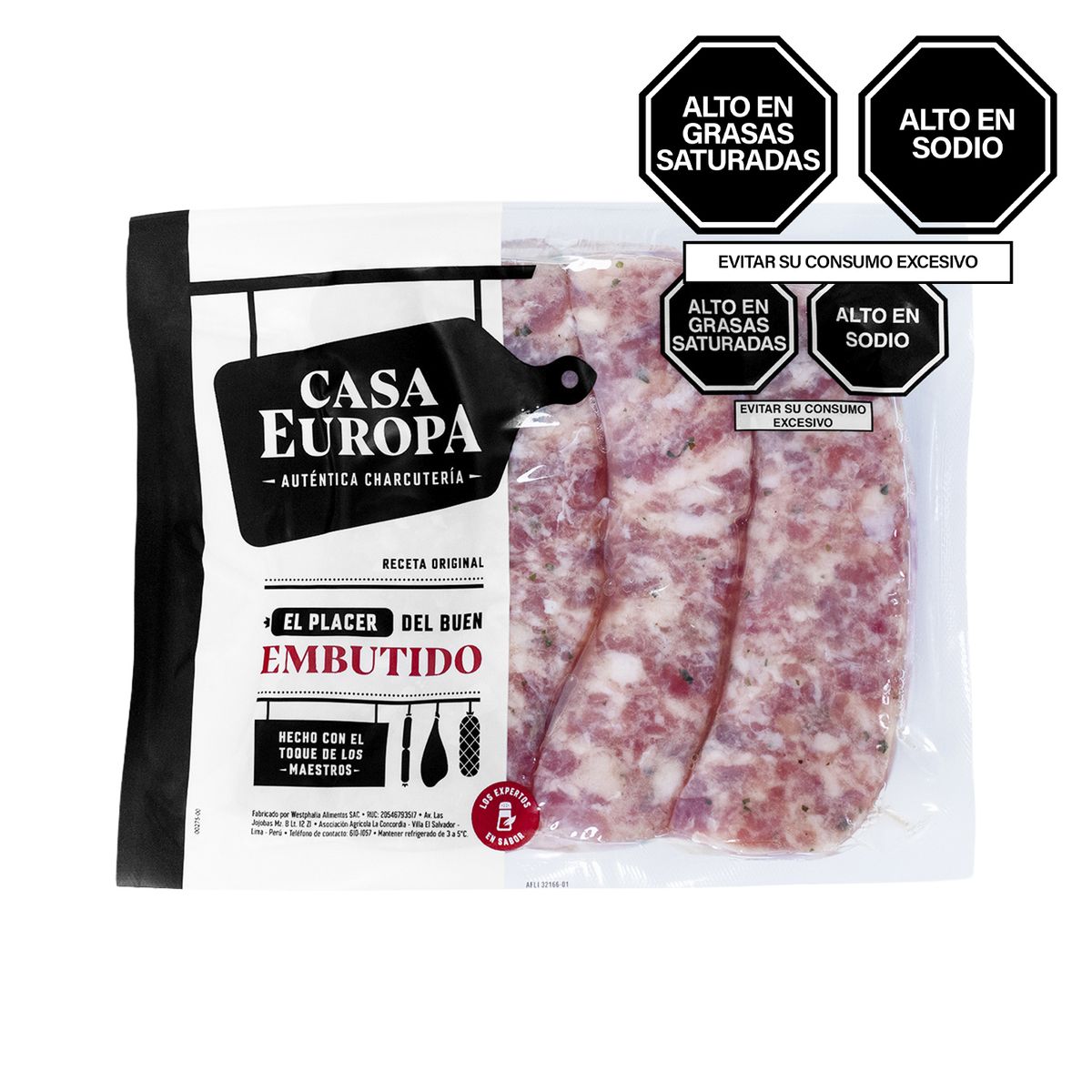 CASA EUROPA - Chorizo Fresco Casa Europa Artesano Empaque 400 g