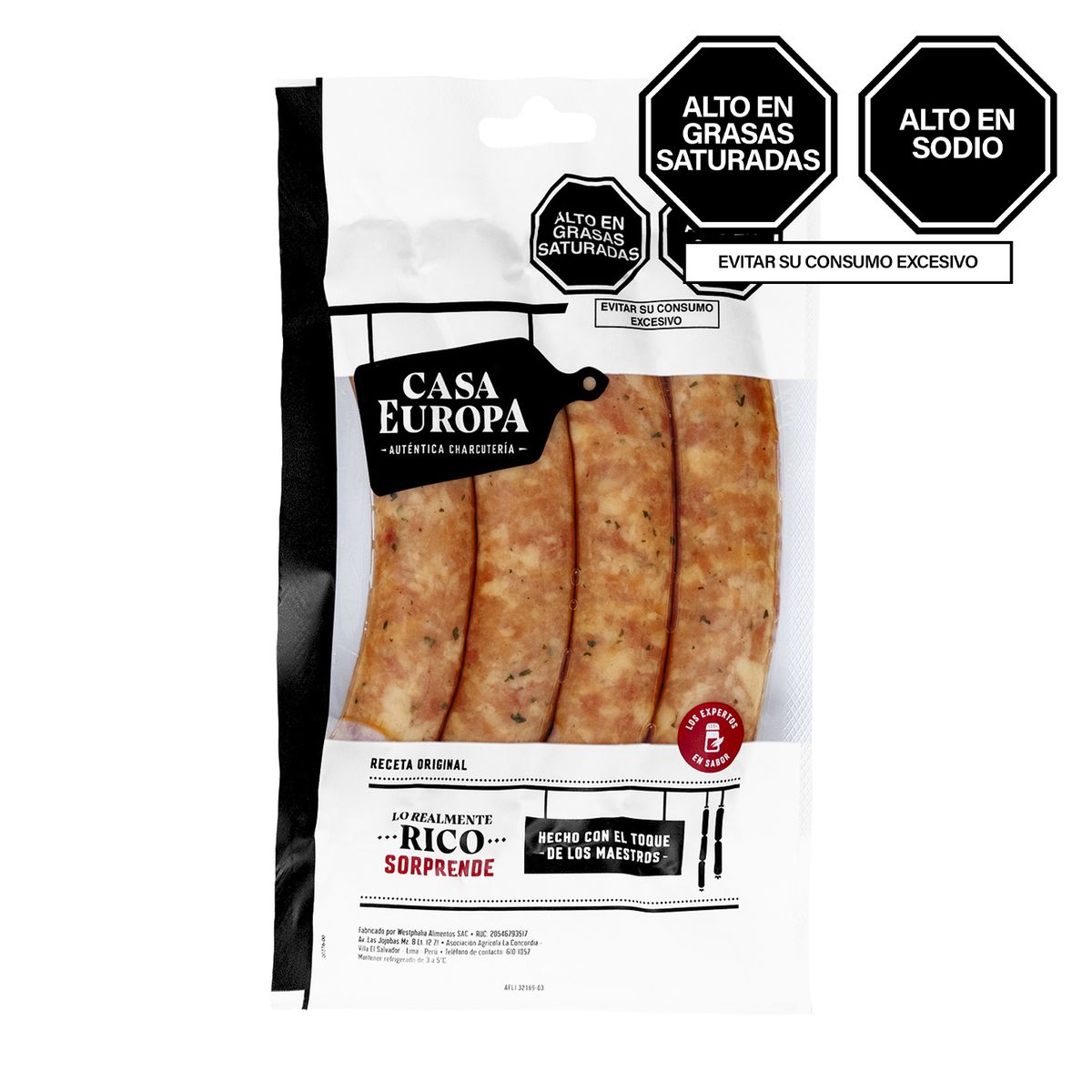 CASA EUROPA - Chorizo Precocido Casa Europa Artesano Empaque 250 g