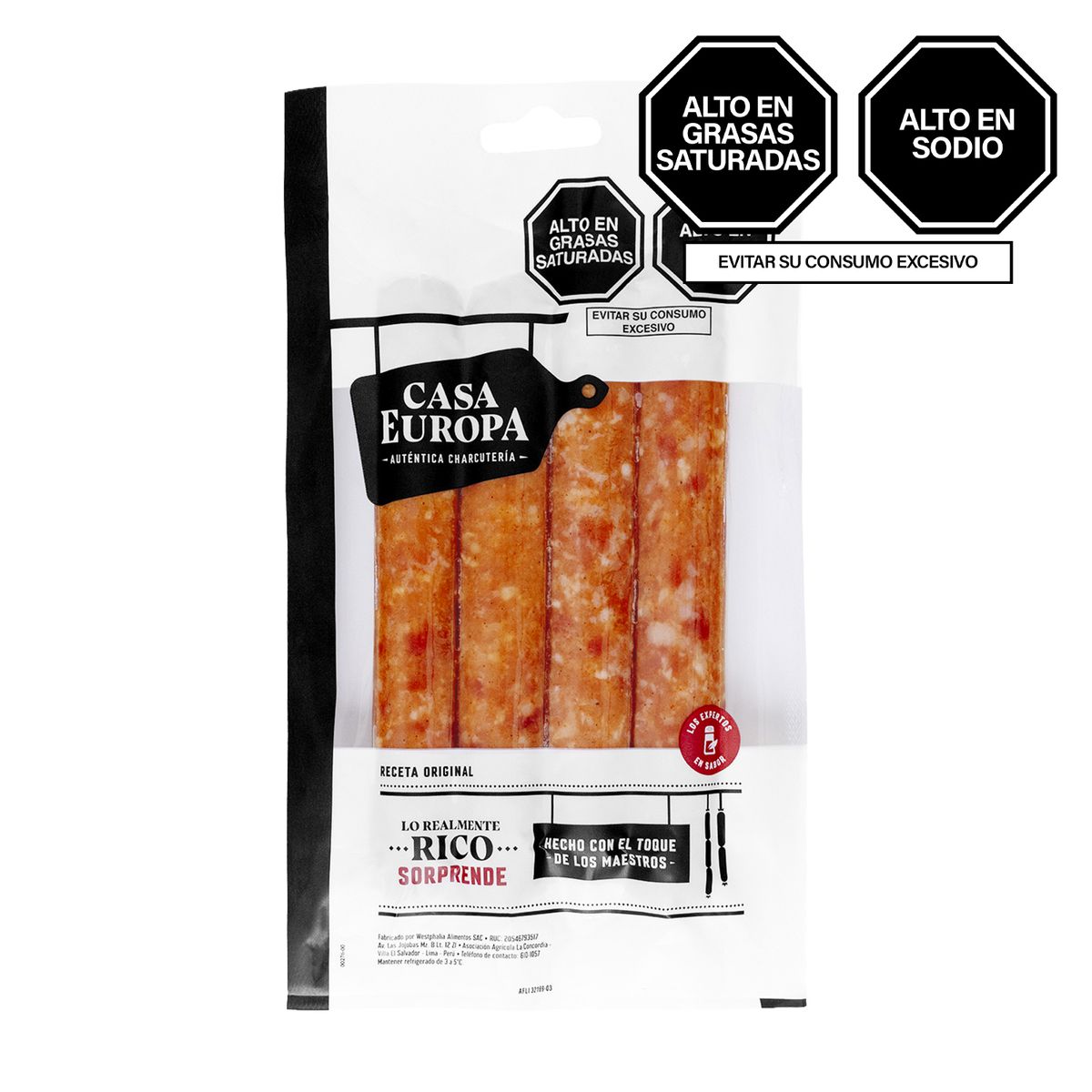 CASA EUROPA - Salchicha Campestre Casa Europa Empaque 200 g