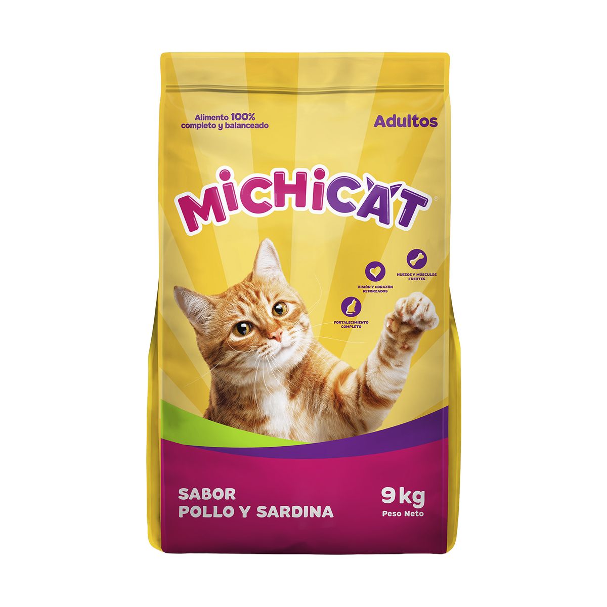 - Alimento para Gatos Adultos Michicat Pollo Sardina Bolsa 9 Kg