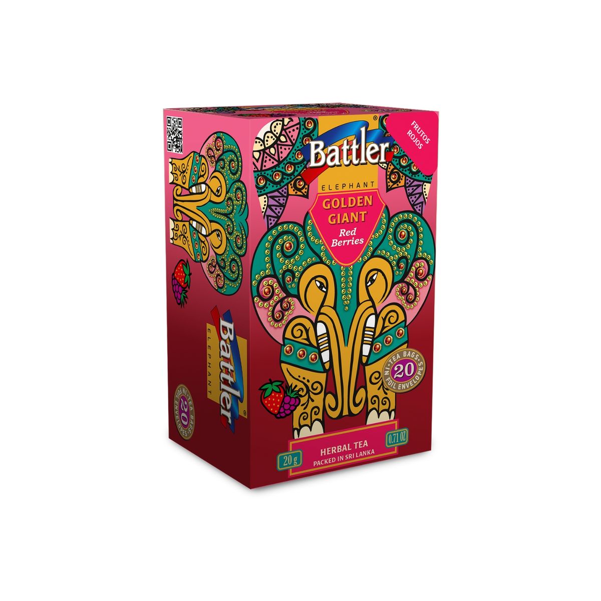 BATTLER - Infusión Battler Frutos Rojos Caja 20 Sobres