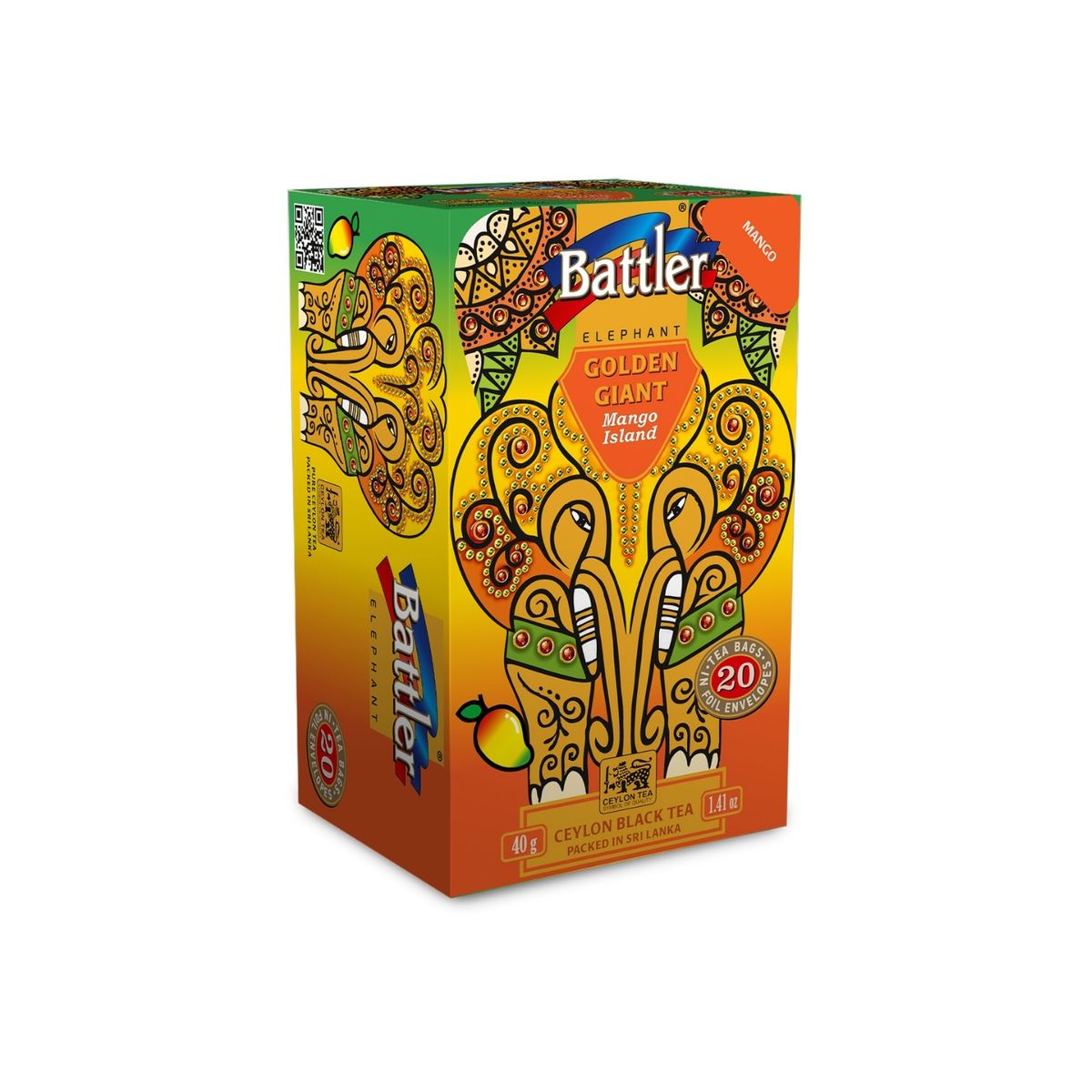 BATTLER - Té Battler Mango Caja 20 Sobres
