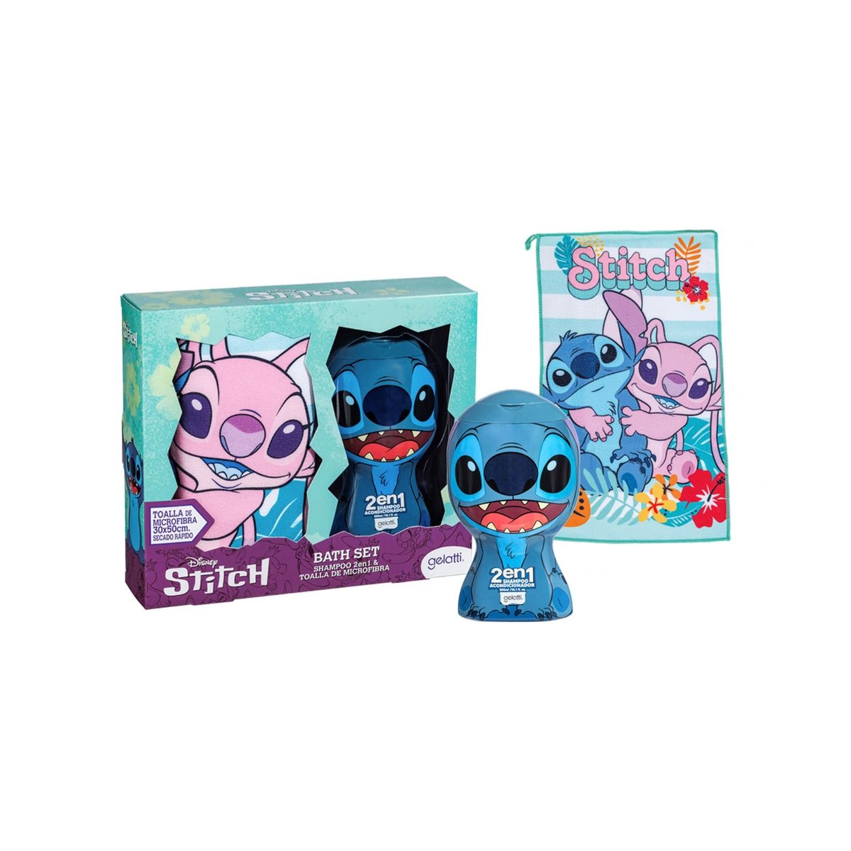 GELATTI - Set Gelatti Shampoo 2 en 1 Stitch + Toalla