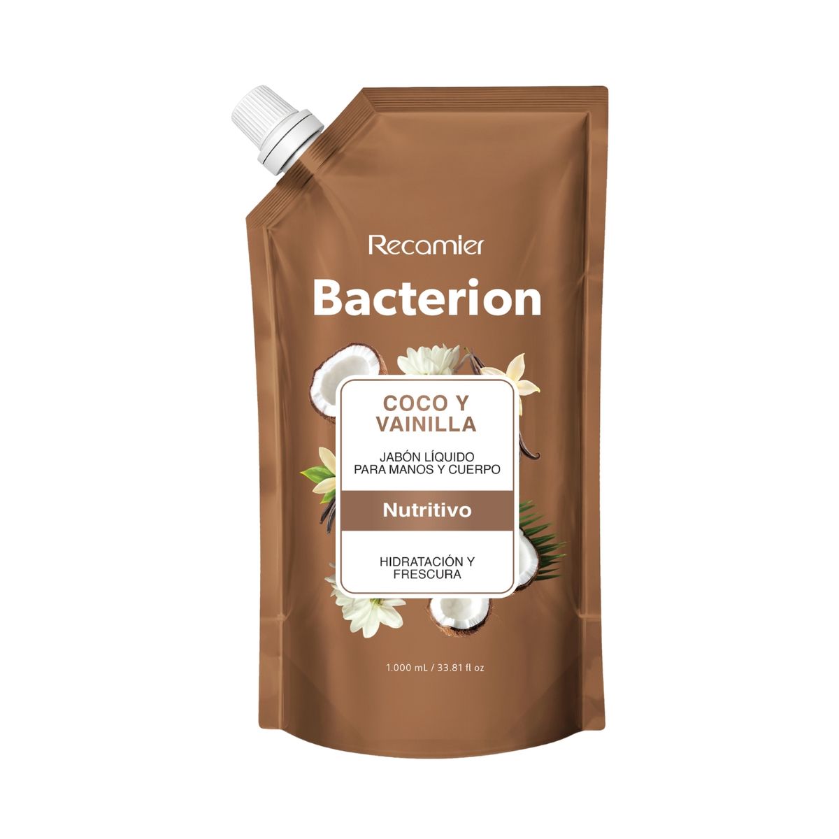 BACTERION - Jabón Líquido Bacterion Vainilla Coco Doypack 1 L