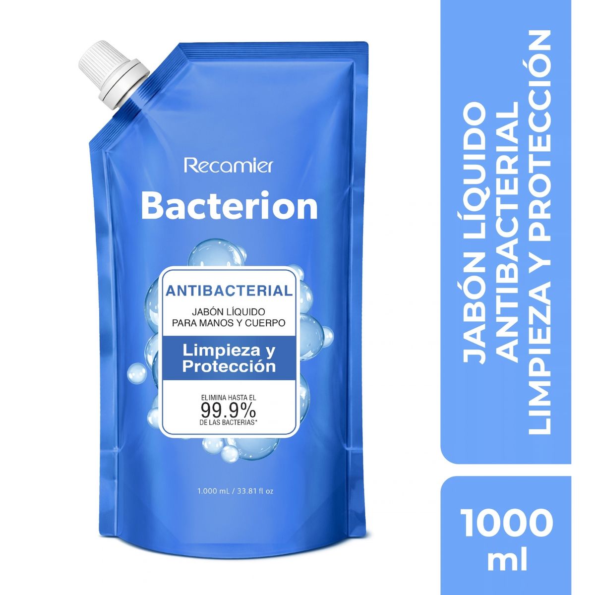 BACTERION - Jabón Líquido Bacterion Limpieza Protección Doypack 1 L