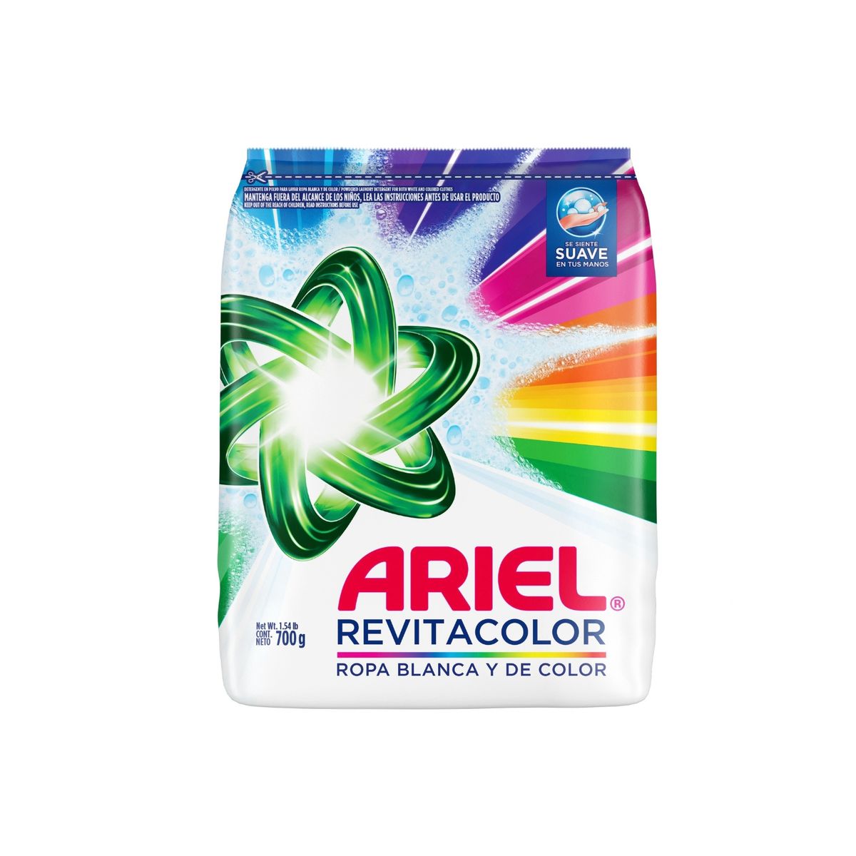 ARIEL - Detergente en Polvo Ariel RevitaColor Empaque 700 g