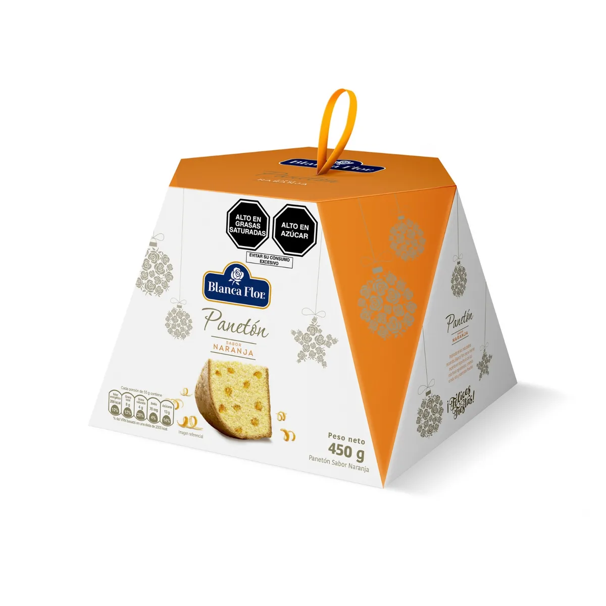 BLANCA FLOR - Panetón Blanca Flor Naranja Caja 450 g