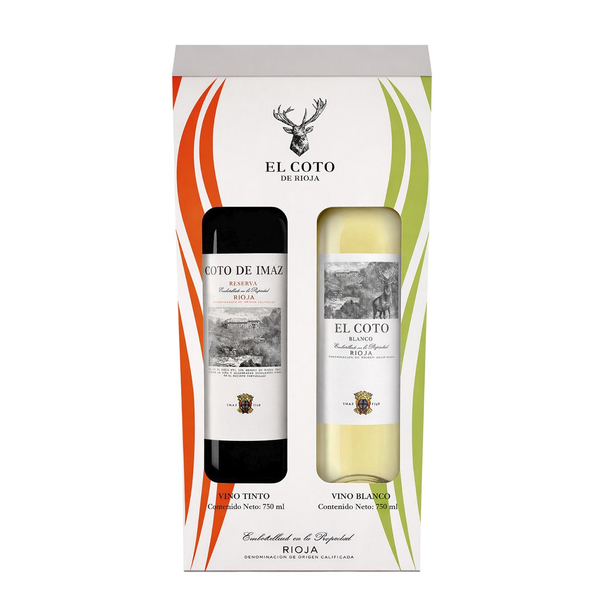 EL COTO - Pack de Vinos El Coto Blanco + Imaz Reserva 2 Botellas de 750 mL