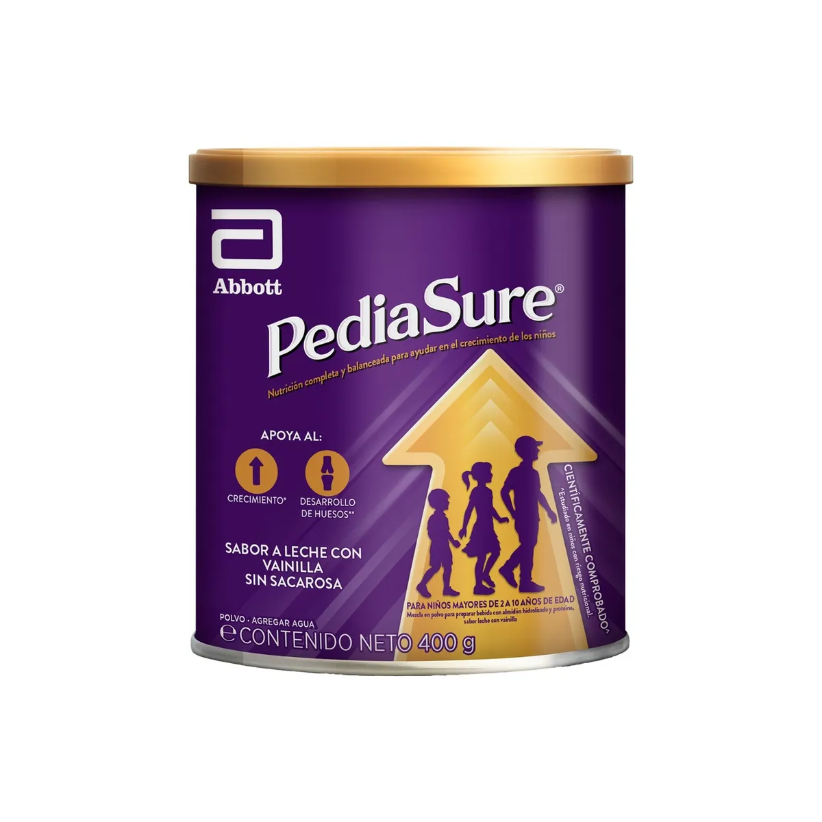 PEDIASURE - Fórmula Nutricional Pediasure Vainilla sin Sacarosa Lata 400 g