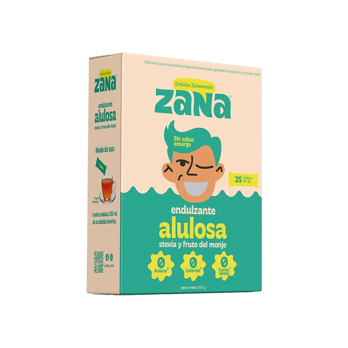 ZANA - Endulzante Zana con Alulosa Caja 35 Sobres