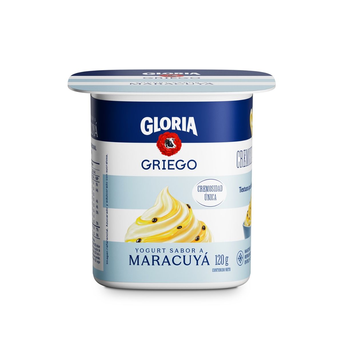 GLORIA - Yogurt Griego Gloria Maracuyá Empaque 120 g