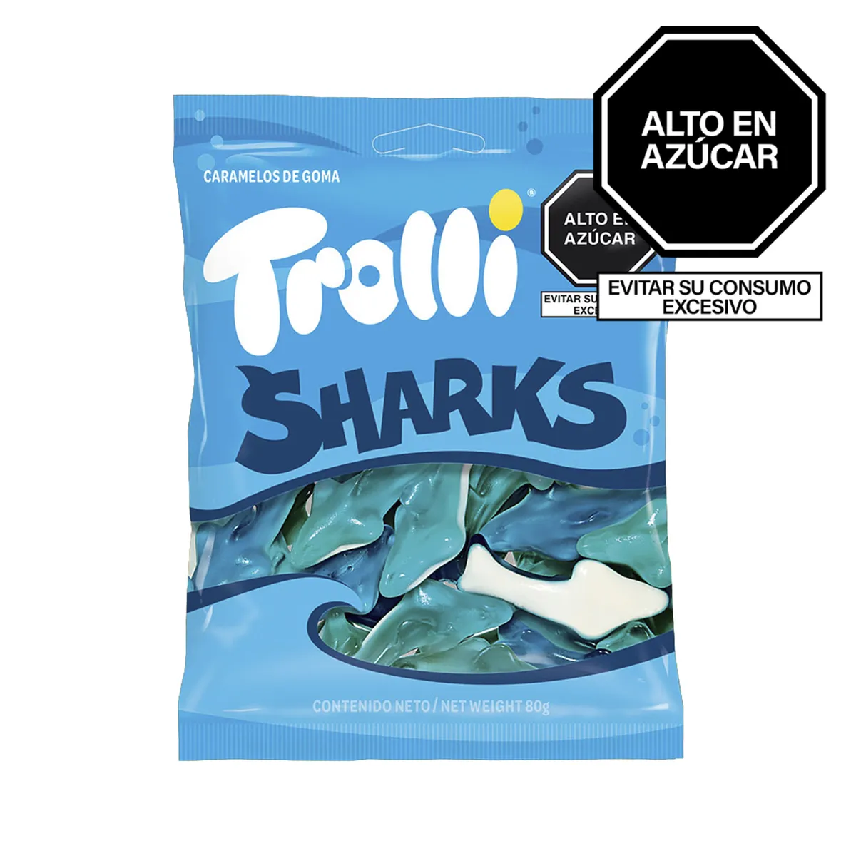TROLLI - Gomas Trolli Sharks Bolsa 80 g