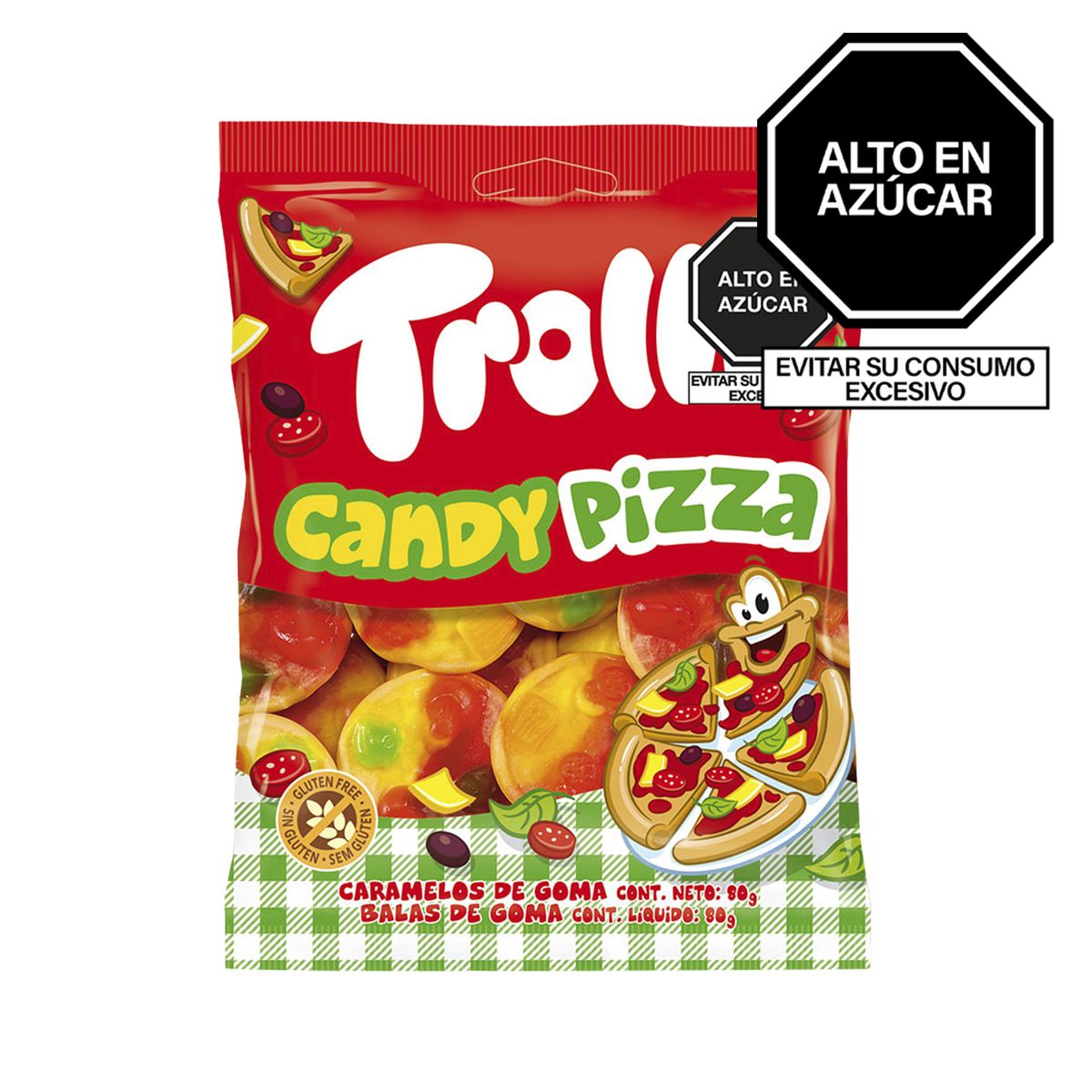TROLLI - Gomas Trolli Candy Pizza Mini Bolsa 80 g