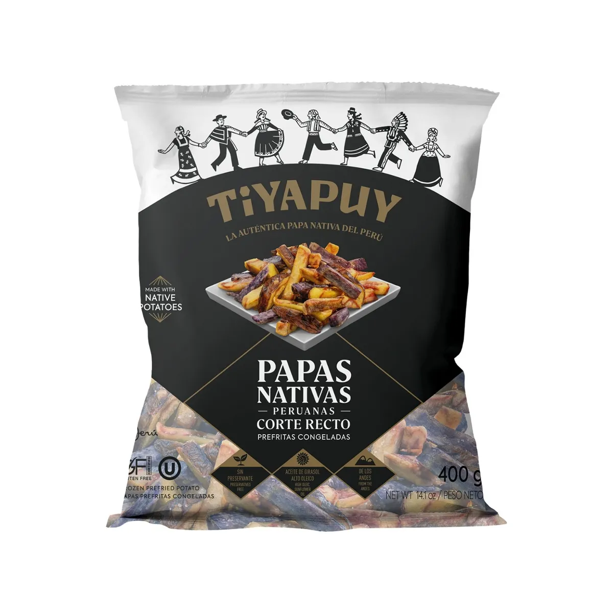 TIYAPUY - Papas Nativas Congeladas Tiyapuy Bolsa 400 g