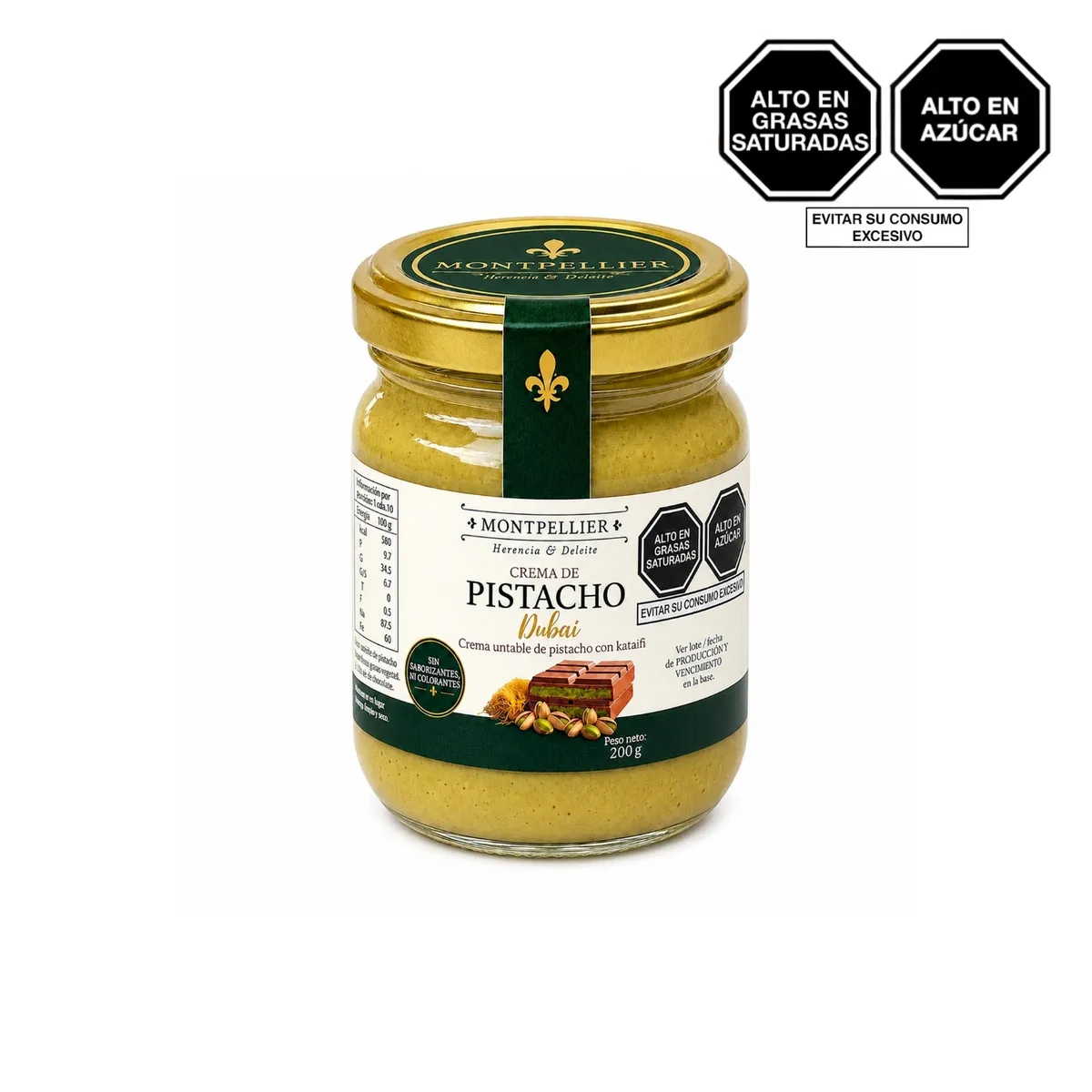 DELI FREEZE - Crema Montpellier Pistacho Dubai Pote 200 g