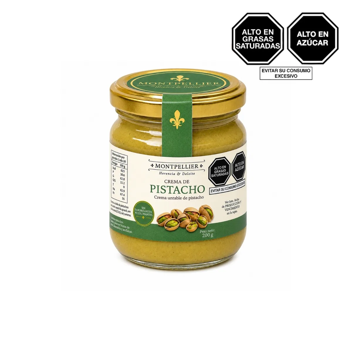 DELI FREEZE - Crema Montpellier Pistacho Pote 200 g